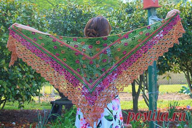 Ravelry: Mitsuko Garden Shawl pattern by Grassharp Stitches