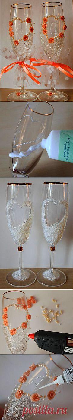 МАСТЕР-КЛАСС "СВАДЕБНЫЕ БОКАЛЫ".