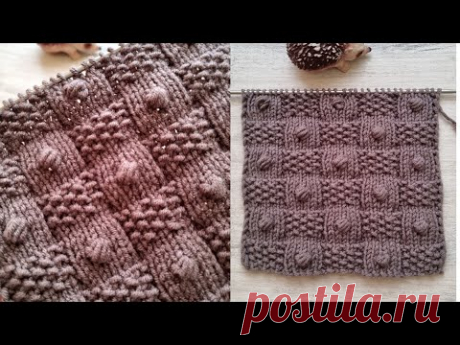 Новинка, которая вяжется в шахматном порядке❤️🧶 knitting pattern.