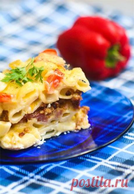 Рецепт запеканки из макарон с фаршем