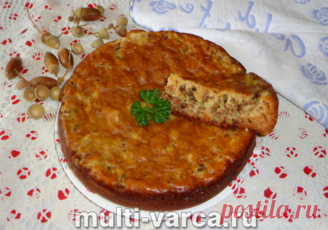 Заливной пирог с фаршем в мультиварке