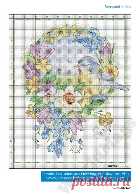 Lesley Teare LJT035 Spring Blue tit