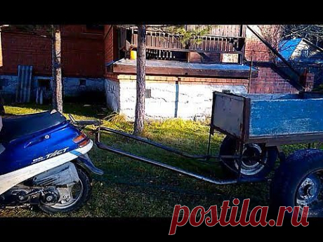 (+1) тема - минитрактор - скутер (самодельный фаркоп и прицеп) | 6 соток