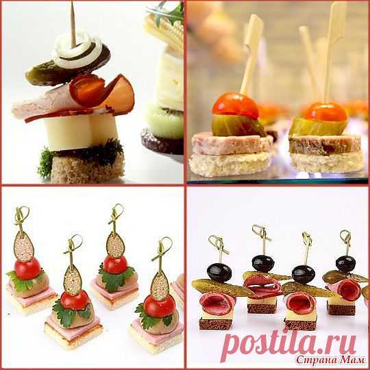 Новогодние канапе.10 идей для фуршета! Красиво и вкусно!!! | 4vkusa.ru