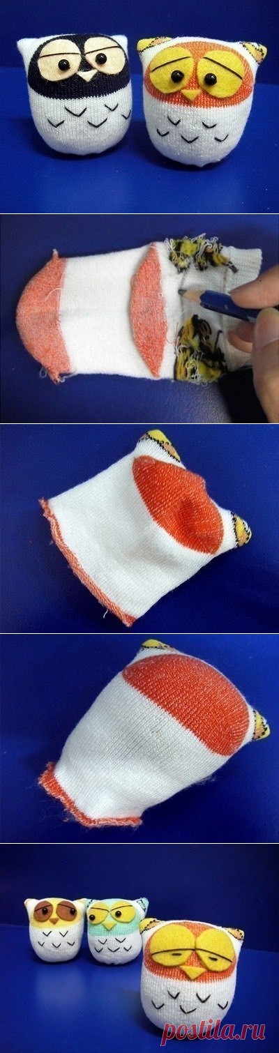 Совы из носочков