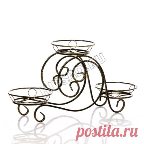 Подставка для цветов 10-443. Размеры:610 x 280 x 730; Вес:5 кг.; Ед. измерения:шт; Материал:Металл