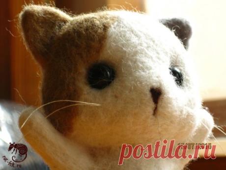 Как свалять котенка из шерсти, МК для начинающих