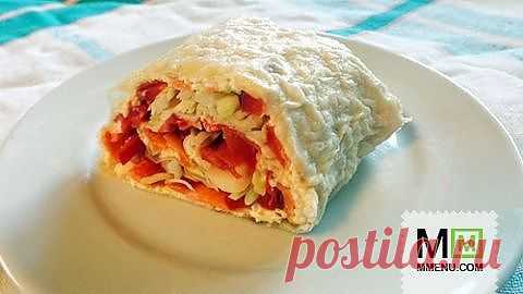 Рулет из лаваша с овощами - кулинарный рецепт. Миллион Меню