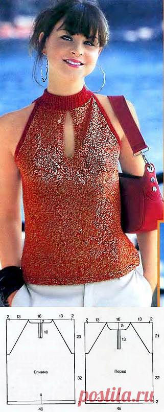 Трикотажный топ в стиле круиз.