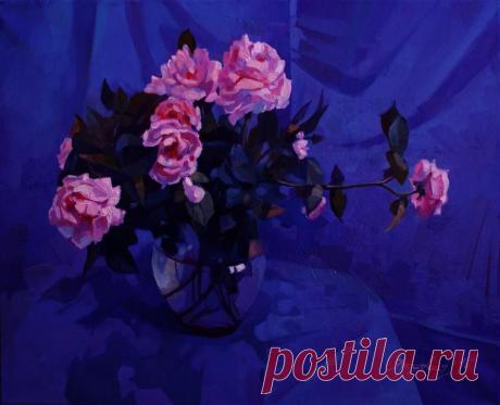 Картина маслом на холсте "Чайная роза" (5393427974) - Aukro.ua – больше чем аукцион