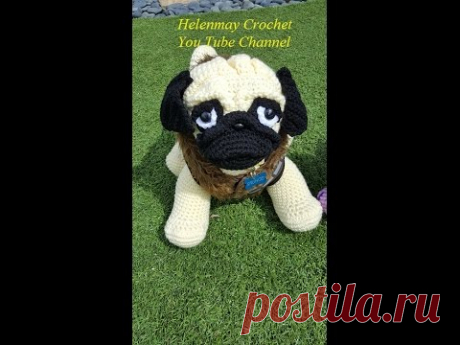 Crochet Adorable Pug Amigurumi Dog Part 1 of 2 DIY Tutorial