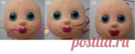 вышиваем губки куклам