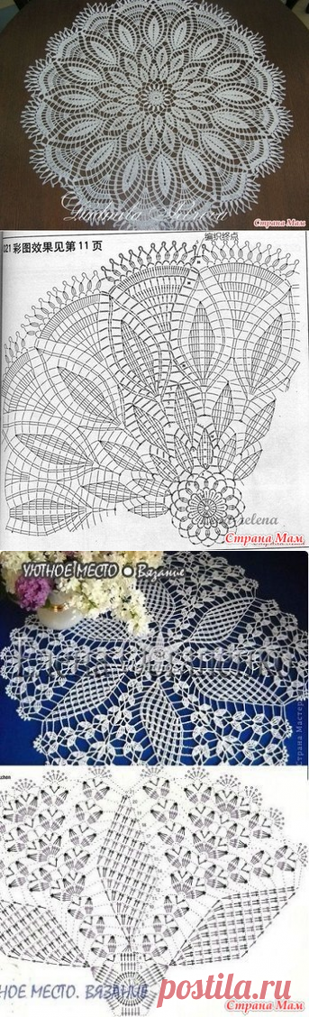 Красивые салфетки со схемами крючком - 2 - Страна Мам