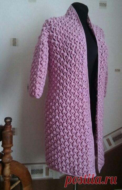 Двухсторонний кардиган крючком