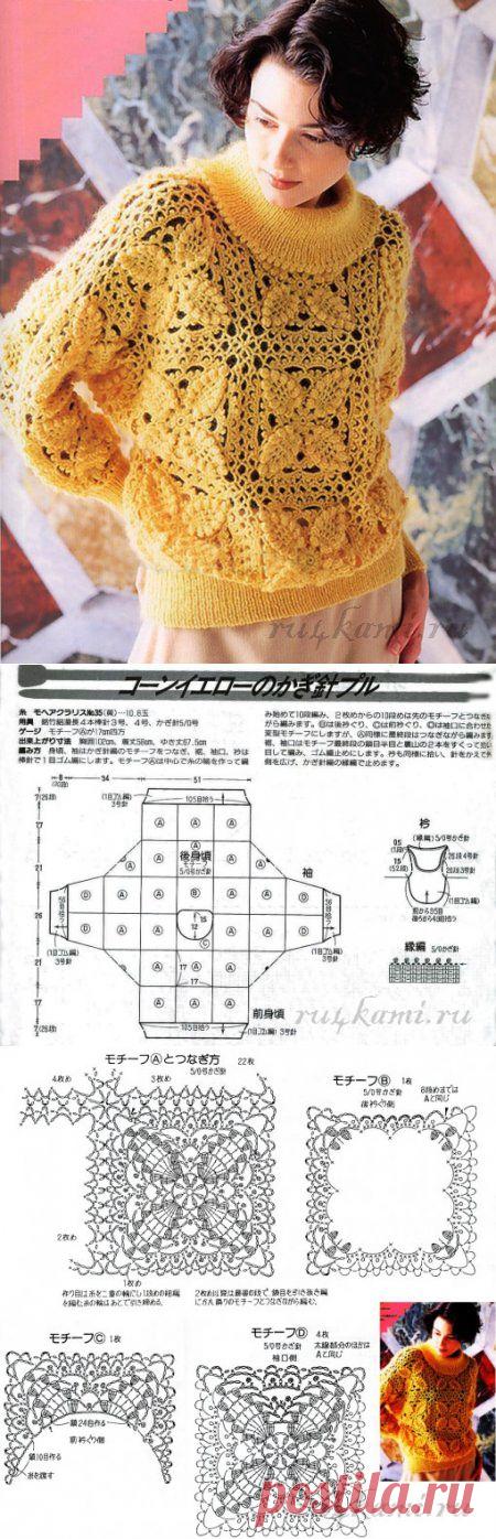 Свитер крючком и спицами » Сайт "Ручками" - делаем вещи своими руками
