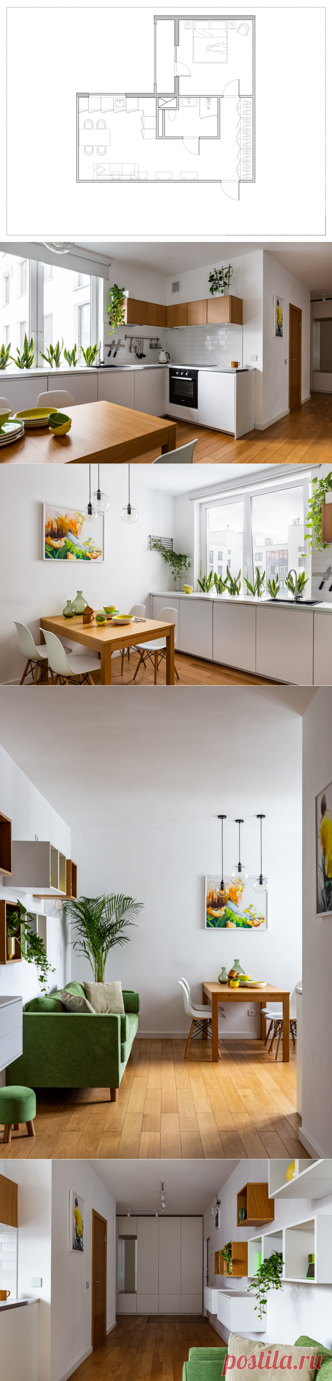 Проект недели: Солнечная кухня-гостиная для экспата | Houzz Россия