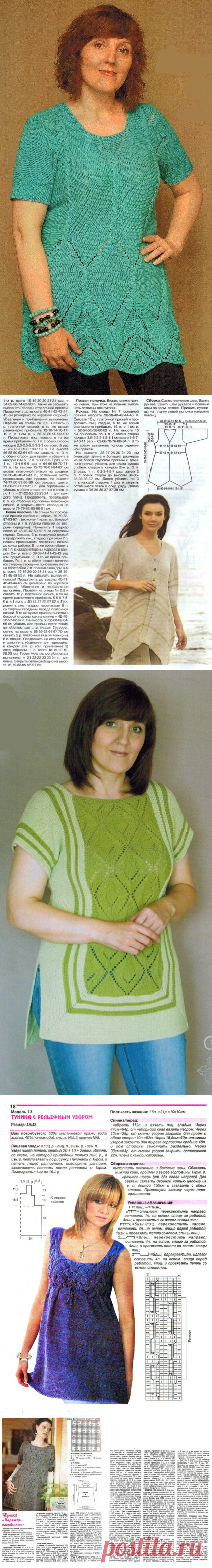 Туника спицами для полных женщин - вязание туники спицами для полных женщин
