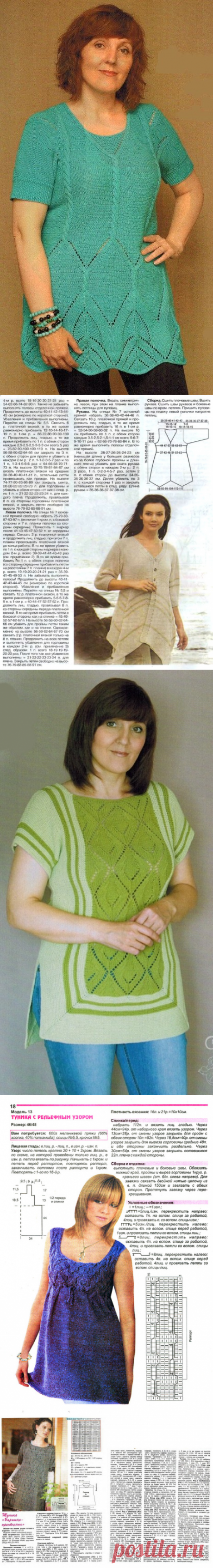 Туника спицами для полных женщин - вязание туники спицами для полных женщин