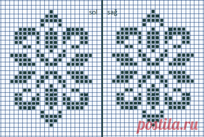 Снежинки. Самая красивая подборка из 50 узоров для вязания жаккарда и вышивки | Стильное вязание KNITMILO | Дзен