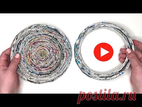Плетеная корзинка из старых газет своими руками