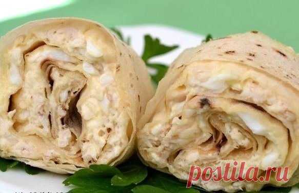 РУЛЕТЫ ИЗ ЛАВАША С КУРИЦЕЙ | Поваренный сайт