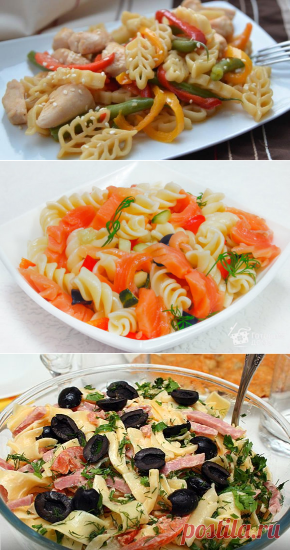 Салат с макаронами (теплый, с сыром): рецепты с фото пошагово