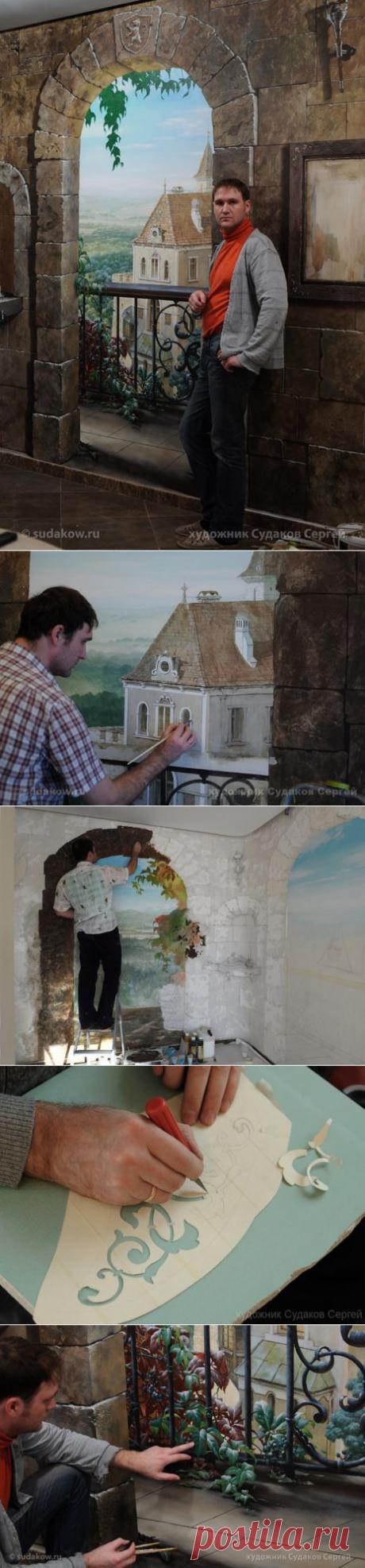 Росписи-обманки от Сергея Судакова.