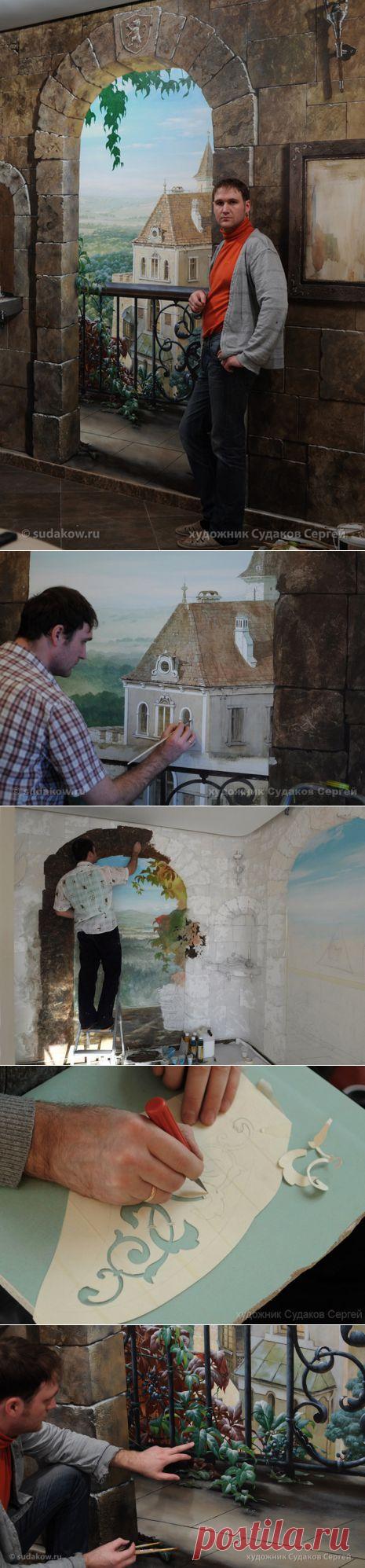 Росписи-обманки от Сергея Судакова.