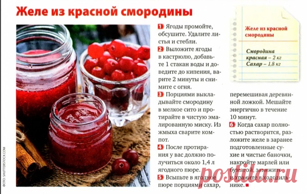 Желе из красной смородины