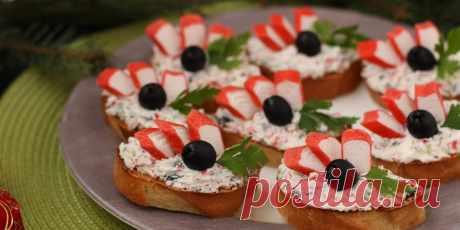 Закуски с крабовыми палочками