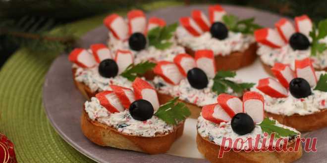 Закуски с крабовыми палочками