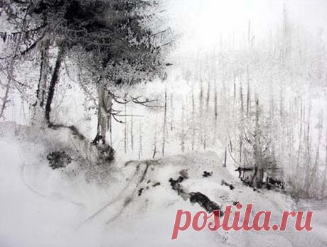 Акварель Reine Marie Pinchon.