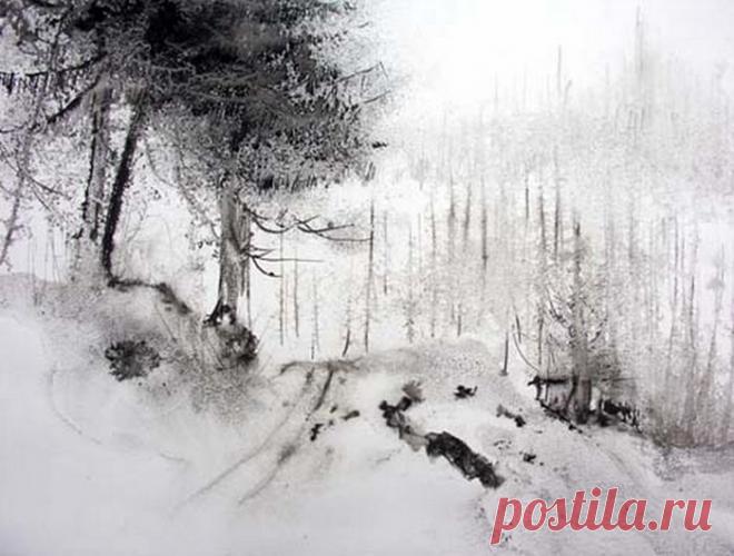 Акварель Reine Marie Pinchon.