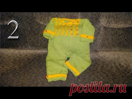 Как связать детский комбинезон (вязание спицами) 2