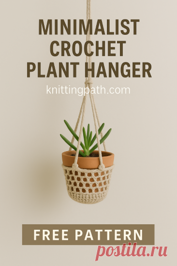 Minimalist Crochet Plant Hanger (For Small Pots)