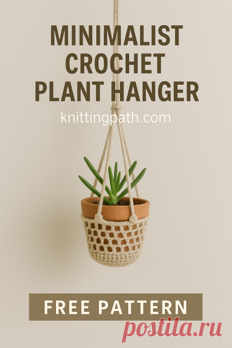 Minimalist Crochet Plant Hanger (For Small Pots)