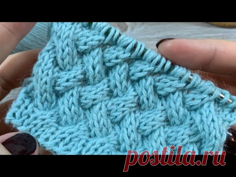 ПЛЕТЕНЫЙ УЗОР СПИЦАМИ ПОВОРОТНЫМИ РЯДАМИ / BEAUTIFUL KNITTING PATTERN