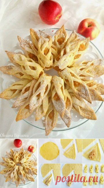 Красивое печенье "Яблочные башмачки" хрустящее и ароматное!