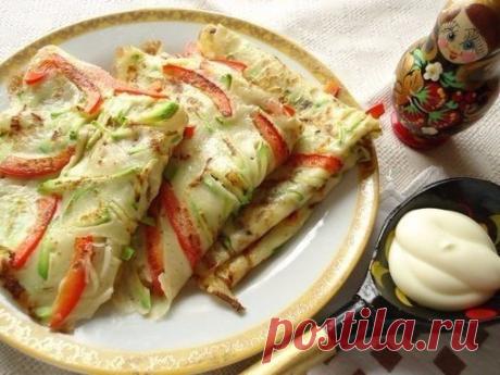 Вкусные блины с припеком. Два варианта: сладкие и не сладкие!