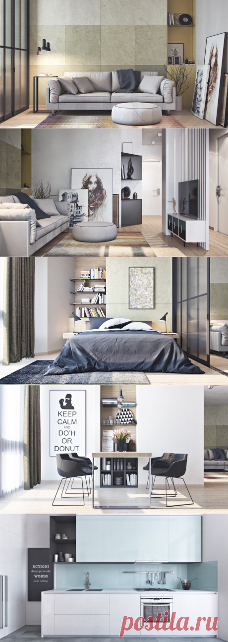 4 Small Apartment Designs Under 50 Square Meters