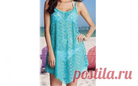 Ажурный узор для сарафана Ажурный узор для пляжного сарафана. Схема