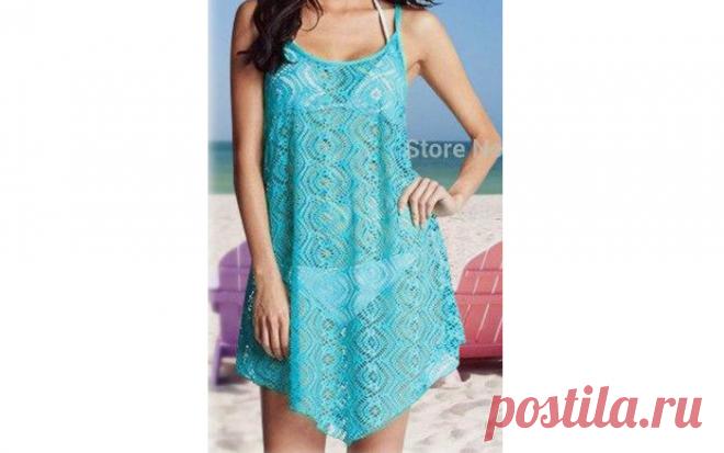 Ажурный узор для сарафана Ажурный узор для пляжного сарафана. Схема
