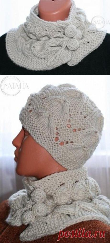 Шапочка и шарф-воротник от Kim Hargreaves