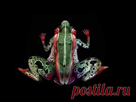 The Frog - impressive creation - Fine Art Bodypainting by Johannes Stötter - YouTube