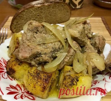 Жаркое из свинины в утятнице с картошкой в духовке | Кулинария.от простого к сложному Пульс Mail.ru Ужин для большой семьи