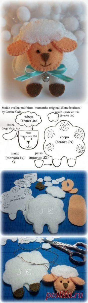 Овечка из фетра (готовимся к Новому году) | Варварушка-Рукодельница