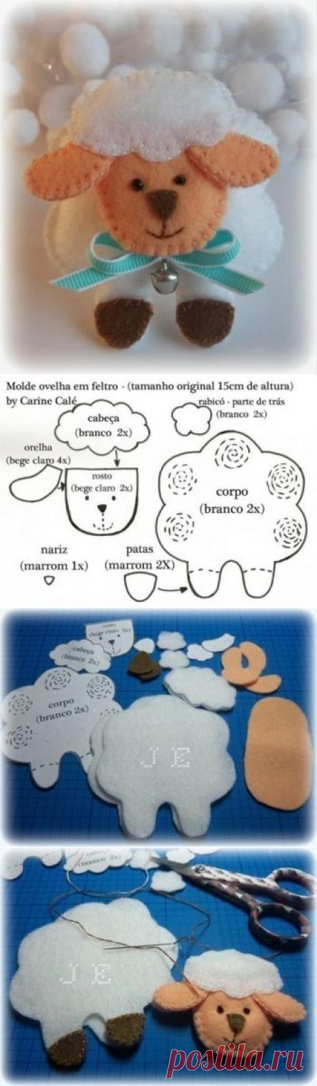 Овечка из фетра (готовимся к Новому году) | Варварушка-Рукодельница