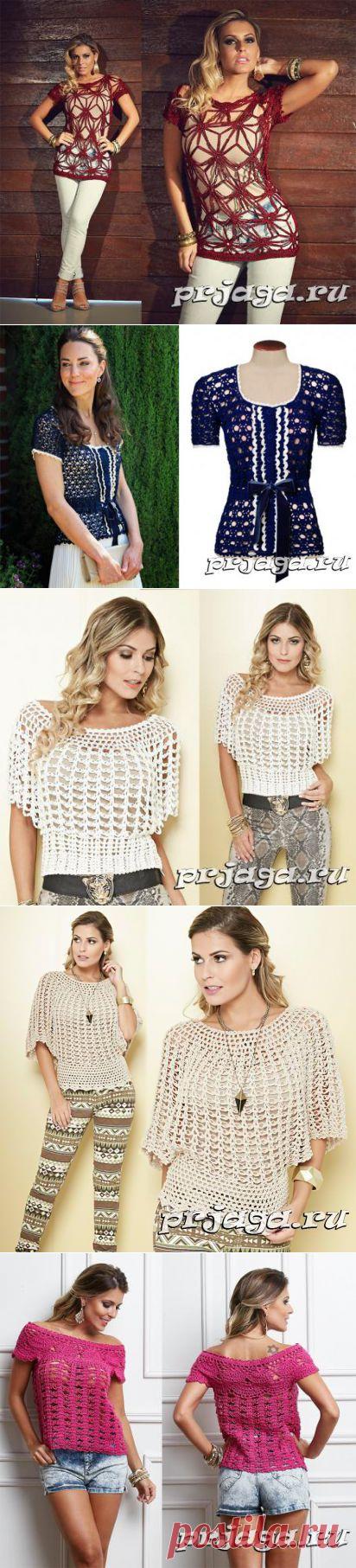 Топ, туники и кофточки крючком или спицами