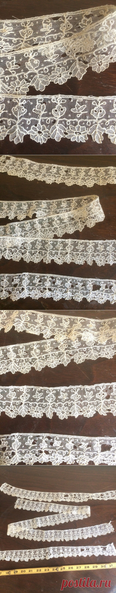 60 point de gaz handmade antique lace от GildedFeathers на Etsy