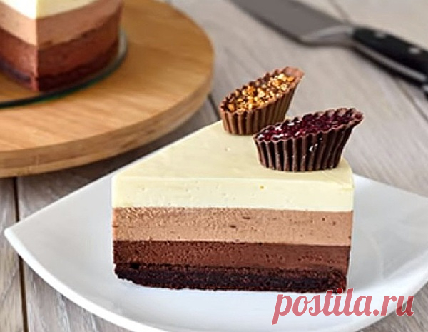 Торт три шоколада пошаговый рецепт с фото